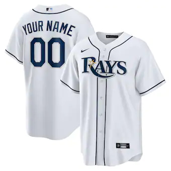 mens nike white tampa bay rays home replica custom jersey_p